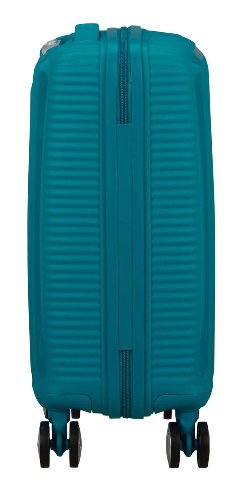 American Tourister Soundbox Mini – Kinderkoffer Handgepäck 47 cm | 22 L Hartschale, 4 Rollen, Blau (Deep Teal)
