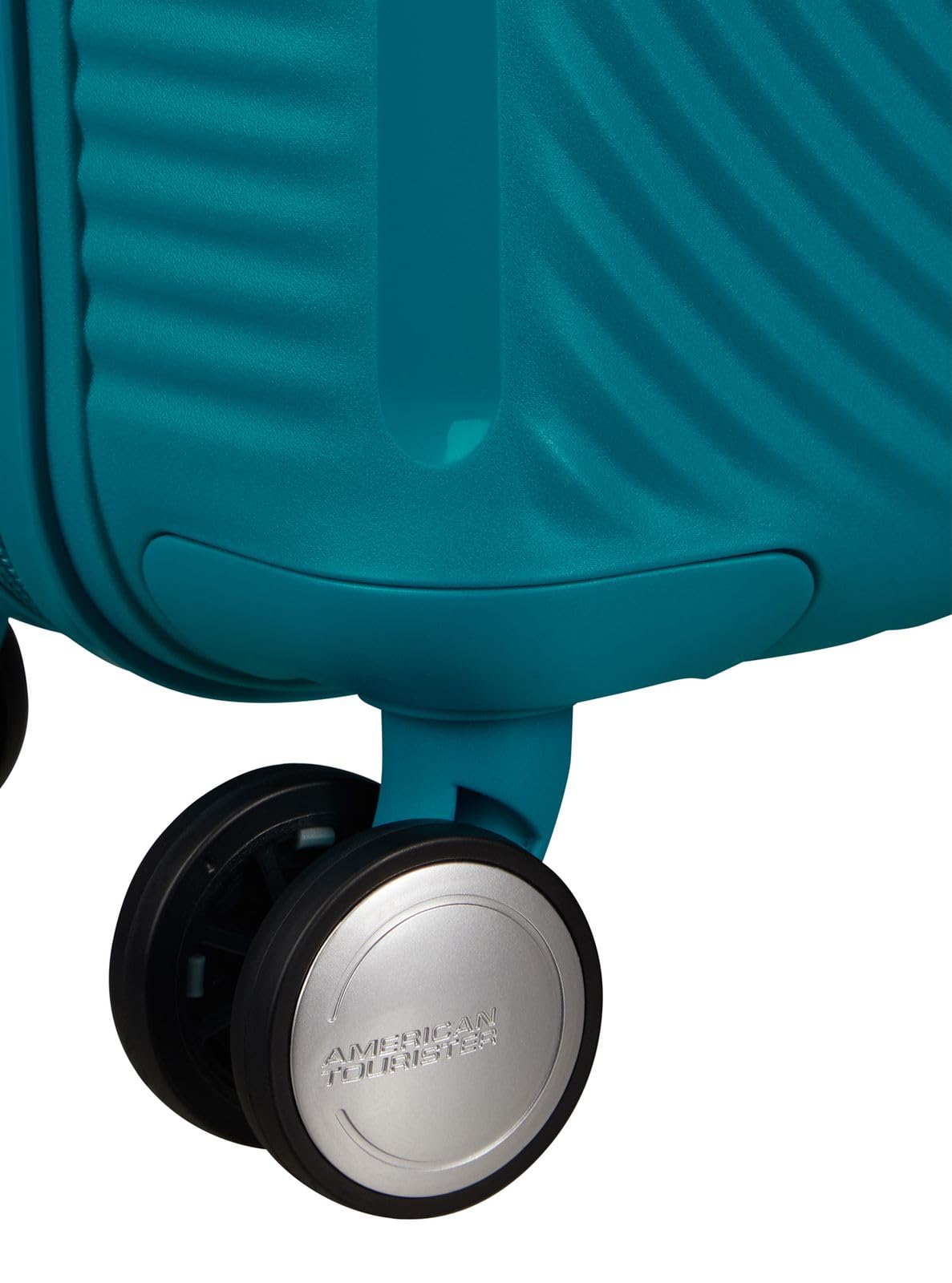 American Tourister Soundbox Mini – Kinderkoffer Handgepäck 47 cm | 22 L Hartschale, 4 Rollen, Blau (Deep Teal)